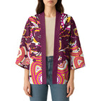 Personalised Brisbane Broncos Rugby Kimono Aboriginal Art Style Pink And Gold Patterned Graphics