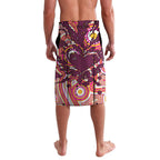 Personalised Brisbane Broncos Rugby Lavalava Aboriginal Art Style Pink And Gold Patterned Graphics