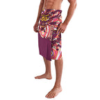 Personalised Brisbane Broncos Rugby Lavalava Aboriginal Art Style Pink And Gold Patterned Graphics
