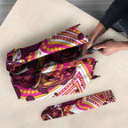 Personalised Brisbane Broncos Rugby Umbrella Aboriginal Art Style Pink And Gold Patterned Graphics