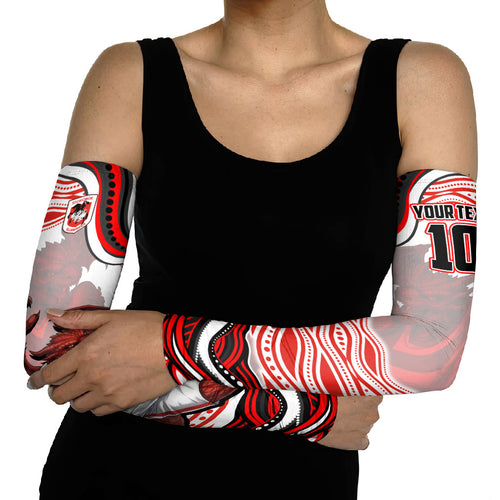 Personalized St George Illawarra Dragons Arm Sleeves Aboriginal Dot Art - Dreamtime Rugby Mascot