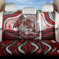 Personalized St George Illawarra Dragons Back Car Seat Cover Aboriginal Dot Art - Dreamtime Rugby Mascot