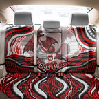 Personalized St George Illawarra Dragons Back Car Seat Cover Aboriginal Dot Art - Dreamtime Rugby Mascot