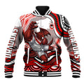Personalized St George Illawarra Dragons Baseball Jacket Aboriginal Dot Art - Dreamtime Rugby Mascot