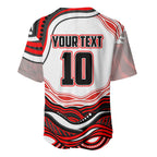 Personalized St George Illawarra Dragons Baseball Jersey Aboriginal Dot Art - Dreamtime Rugby Mascot