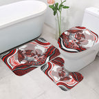 Personalized St George Illawarra Dragons Bathroom Set Aboriginal Dot Art - Dreamtime Rugby Mascot