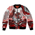 Personalized St George Illawarra Dragons Bomber Jacket Aboriginal Dot Art - Dreamtime Rugby Mascot