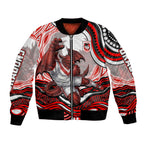 Personalized St George Illawarra Dragons Bomber Jacket Aboriginal Dot Art - Dreamtime Rugby Mascot