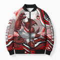 Personalized St George Illawarra Dragons Bomber Puffer Jacket Aboriginal Dot Art - Dreamtime Rugby Mascot
