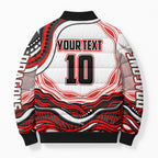 Personalized St George Illawarra Dragons Bomber Puffer Jacket Aboriginal Dot Art - Dreamtime Rugby Mascot