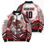 Personalized St George Illawarra Dragons Bomber Puffer Jacket Aboriginal Dot Art - Dreamtime Rugby Mascot