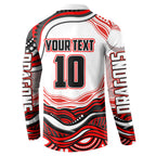 Personalized St George Illawarra Dragons Button Sweatshirt Aboriginal Dot Art - Dreamtime Rugby Mascot