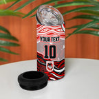 Personalized St George Illawarra Dragons 4 in 1 Can Cooler Tumbler Aboriginal Dot Art - Dreamtime Rugby Mascot