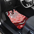 Personalized St George Illawarra Dragons Car Mats Aboriginal Dot Art - Dreamtime Rugby Mascot
