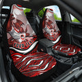 Personalized St George Illawarra Dragons Car Seat Cover Aboriginal Dot Art - Dreamtime Rugby Mascot