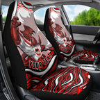 Personalized St George Illawarra Dragons Car Seat Cover Aboriginal Dot Art - Dreamtime Rugby Mascot