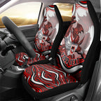 Personalized St George Illawarra Dragons Car Seat Cover Aboriginal Dot Art - Dreamtime Rugby Mascot