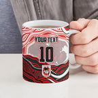 Personalized St George Illawarra Dragons Ceramic Mug Aboriginal Dot Art - Dreamtime Rugby Mascot