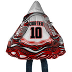 Personalized St George Illawarra Dragons Cloak Aboriginal Dot Art - Dreamtime Rugby Mascot