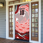 Personalized St George Illawarra Dragons Door Cover Aboriginal Dot Art - Dreamtime Rugby Mascot