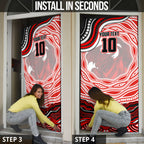 Personalized St George Illawarra Dragons Door Cover Aboriginal Dot Art - Dreamtime Rugby Mascot