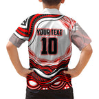 Personalized St George Illawarra Dragons Family Matching Tank Maxi Dress and Hawaiian Shirt Aboriginal Dot Art - Dreamtime Rugby Mascot