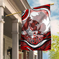 Personalized St George Illawarra Dragons Garden Flag Aboriginal Dot Art - Dreamtime Rugby Mascot