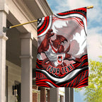 Personalized St George Illawarra Dragons Garden Flag Aboriginal Dot Art - Dreamtime Rugby Mascot