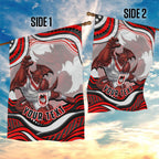 Personalized St George Illawarra Dragons Garden Flag Aboriginal Dot Art - Dreamtime Rugby Mascot