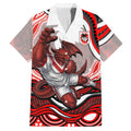 Personalized St George Illawarra Dragons Hawaiian Shirt Aboriginal Dot Art - Dreamtime Rugby Mascot