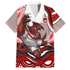 Personalized St George Illawarra Dragons Hawaiian Shirt Aboriginal Dot Art - Dreamtime Rugby Mascot