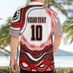 Personalized St George Illawarra Dragons Hawaiian Shirt Aboriginal Dot Art - Dreamtime Rugby Mascot