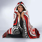 Personalized St George Illawarra Dragons Hooded Blanket Aboriginal Dot Art - Dreamtime Rugby Mascot