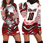 Personalized St George Illawarra Dragons Hoodie Dress Aboriginal Dot Art - Dreamtime Rugby Mascot