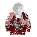 Personalized St George Illawarra Dragons Kid Hoodie Aboriginal Dot Art - Dreamtime Rugby Mascot