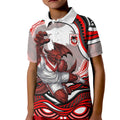 Personalized St George Illawarra Dragons Kid Polo Shirt Aboriginal Dot Art - Dreamtime Rugby Mascot