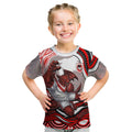 Personalized St George Illawarra Dragons Kid T Shirt Aboriginal Dot Art - Dreamtime Rugby Mascot