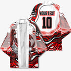 Personalized St George Illawarra Dragons Kimono Aboriginal Dot Art - Dreamtime Rugby Mascot