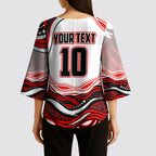 Personalized St George Illawarra Dragons Kimono Sleeve Blouse Aboriginal Dot Art - Dreamtime Rugby Mascot