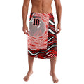 Personalized St George Illawarra Dragons Lavalava Aboriginal Dot Art - Dreamtime Rugby Mascot