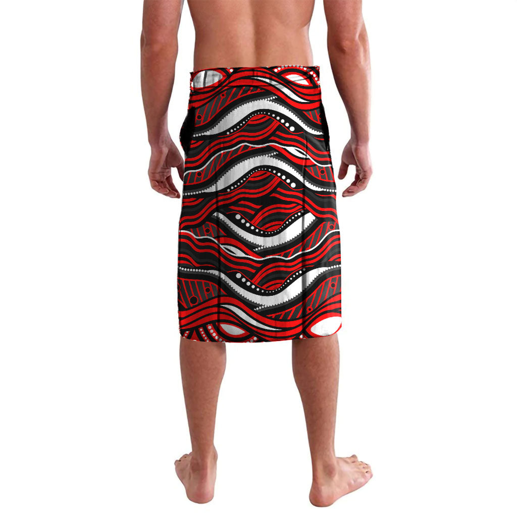 Personalized St George Illawarra Dragons Lavalava Aboriginal Dot Art - Dreamtime Rugby Mascot