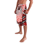 Personalized St George Illawarra Dragons Lavalava Aboriginal Dot Art - Dreamtime Rugby Mascot