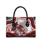 Personalized St George Illawarra Dragons Leather Bag Aboriginal Dot Art - Dreamtime Rugby Mascot