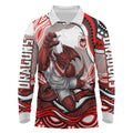 Personalized St George Illawarra Dragons Long Sleeve Polo Shirt Aboriginal Dot Art - Dreamtime Rugby Mascot
