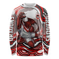 Personalized St George Illawarra Dragons Long Sleeve Shirt Aboriginal Dot Art - Dreamtime Rugby Mascot