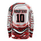 Personalized St George Illawarra Dragons Long Sleeve Shirt Aboriginal Dot Art - Dreamtime Rugby Mascot