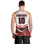 Personalized St George Illawarra Dragons Men Tank Top Aboriginal Dot Art - Dreamtime Rugby Mascot