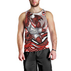 Personalized St George Illawarra Dragons Men Tank Top Aboriginal Dot Art - Dreamtime Rugby Mascot