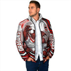 Personalized St George Illawarra Dragons Padded Jacket Aboriginal Dot Art - Dreamtime Rugby Mascot