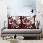 Personalized St George Illawarra Dragons Pillow Cover Aboriginal Dot Art - Dreamtime Rugby Mascot